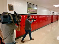 In June, a Philadelphia news station was given a demonstration of how the ZeroEyes technology detects weapons to prevent school shootings.