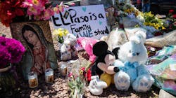 Locals bring flowers, stuffed animals, candles and posters to honor the memory of the victims of the mass shooting occurred in Walmart on Saturday morning in El Paso on Sunday, August 4, 2019. Locals bring flowers, stuffed animals, candles and posters to honor the memory of the victims of the mass shooting occurred in Walmart on Saturday morning in El Paso on Sunday, August 4, 2019.