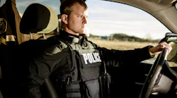 Properly fit body armor has to provide maximum coverage but also take into consideration the amount of time officers spend sitting in their patrol vehicle. Seen here is Hard Core PT overt/outer carrier from Armor Express.