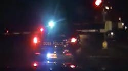 Newly released dashboard camera video shows Two Cobb County police officers pull a sleeping man from a vehicle stopped on railroad tracks in July. Newly released dashboard camera video shows Two Cobb County police officers pull a sleeping man from a vehicle stopped on railroad tracks in July.
