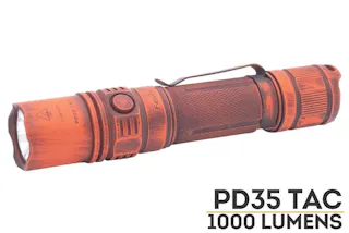 fenix cerakote flashlight Fenix PD35 TAC LED Tactical Flashlight - Blaze Battleworn Cerakote Finish