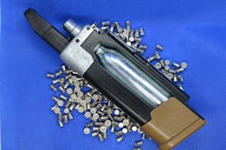 With the development of magazines that actually contain the compressed air cylinder and extra projectiles, the realism of subcaliber training reached the next and most valuable level. With the development of magazines that actually contain the compressed air cylinder and extra projectiles, the realism of subcaliber training reached the next and most valuable level.