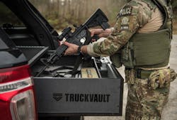 The TruckVault keeps equipment organized and safe