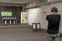 Especially with an indoor range, ventilation, back stop and ricochet potential are clear concerns. Don’t endanger your shooters / trainees in the interest of making it “more fun.” Be safe and train to the maximum limit you can within safety considerations. Especially with an indoor range, ventilation, back stop and ricochet potential are clear concerns. Don’t endanger your shooters / trainees in the interest of making it “more fun.” Be safe and train to the maximum limit you can within safety considerations.