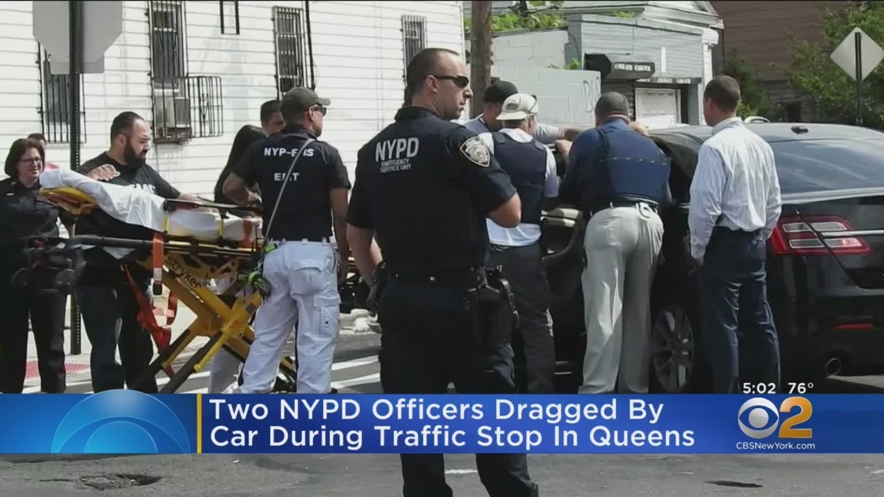 Two NYPD Officers Dragged by Car During Traffic Stop | Officer