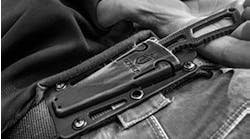 The ultra-light Gerber Ghoststrike Fixed Blade&rsquo;s customizable sheath system offers a low-profile or open carry options.
