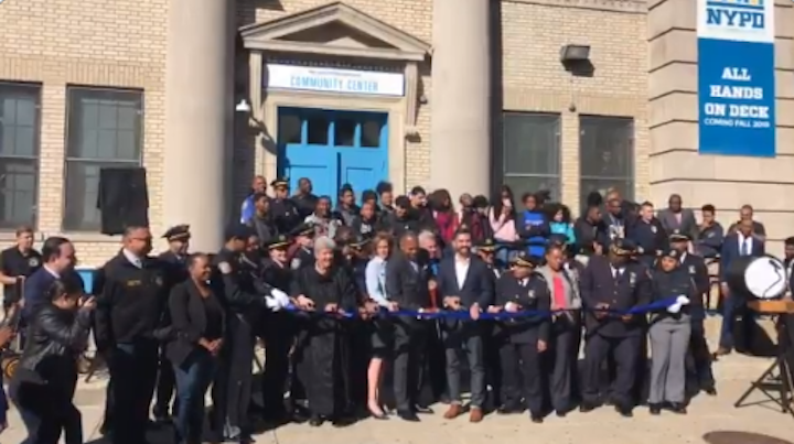 The new NYPD Community Center will be run by police personnel and child counselors, and will feature classrooms, a computer lab, music and dance studios, sports activities, and other programs aimed at children and young adults.