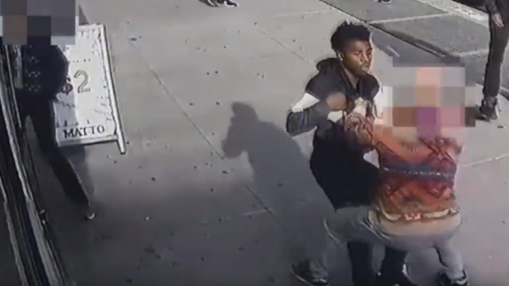 An off-duty NYPD captain standing in line for coffee wrestled with a trio of brazen thieves after they swiped a tip jar from the counter of a Chelsea espresso bar, authorities said Sunday.