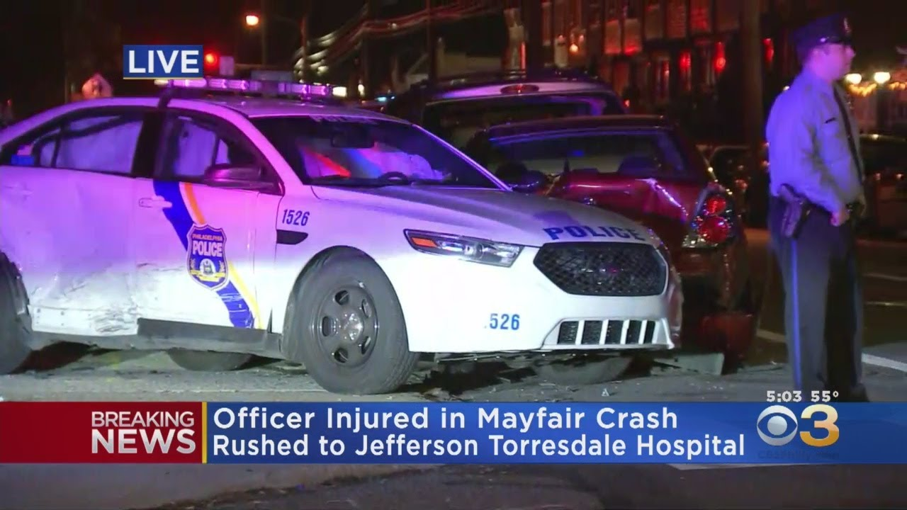Philadelphia Police Officer, 2 Others Injured In Crash | Officer
