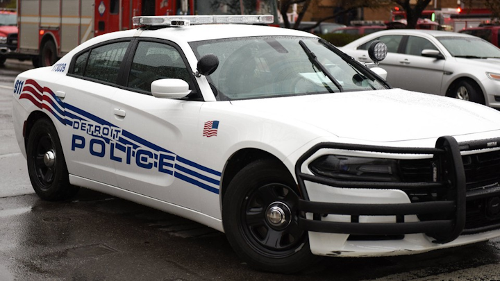 A Detroit police sergeant at the center of accusations that he failed to act after a fellow officer was killed by a gunman last week had been previously terminated for cowardice before being reinstated.