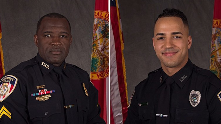 Sgt. Richard “Sam” Howard, left, and Officer Matthew Baxter