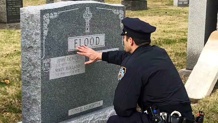 In a tribute that was 102 years in the making, the grave of an NYPD cop killed in the line of duty more than a century ago finally received a headstone —courtesy of some modern-day brothers-in-blue.