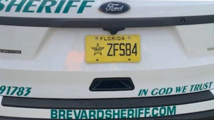 Brevard County Sheriff Wayne Ivey was responding to calls from the Freedom From Religion Foundation, which issued a statement urging the sheriff to remove what it called the “inappropriate and exclusionary” decals.