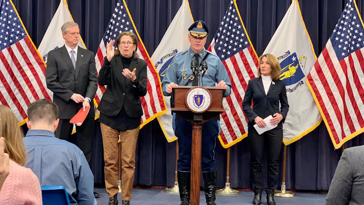 The governor announced Wednesday that Massachusetts State Police Lt. Col. Christopher Mason, currently a deputy superintendent in the agency, is being named the head of the state police.