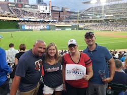 On August 23, 2019, Justin, a Law Enforcement Officer/Active First Responder attended the Minnesota Twins vs. Detroit Tigers game. Tickets were donated by the Minnesota Twins organization.