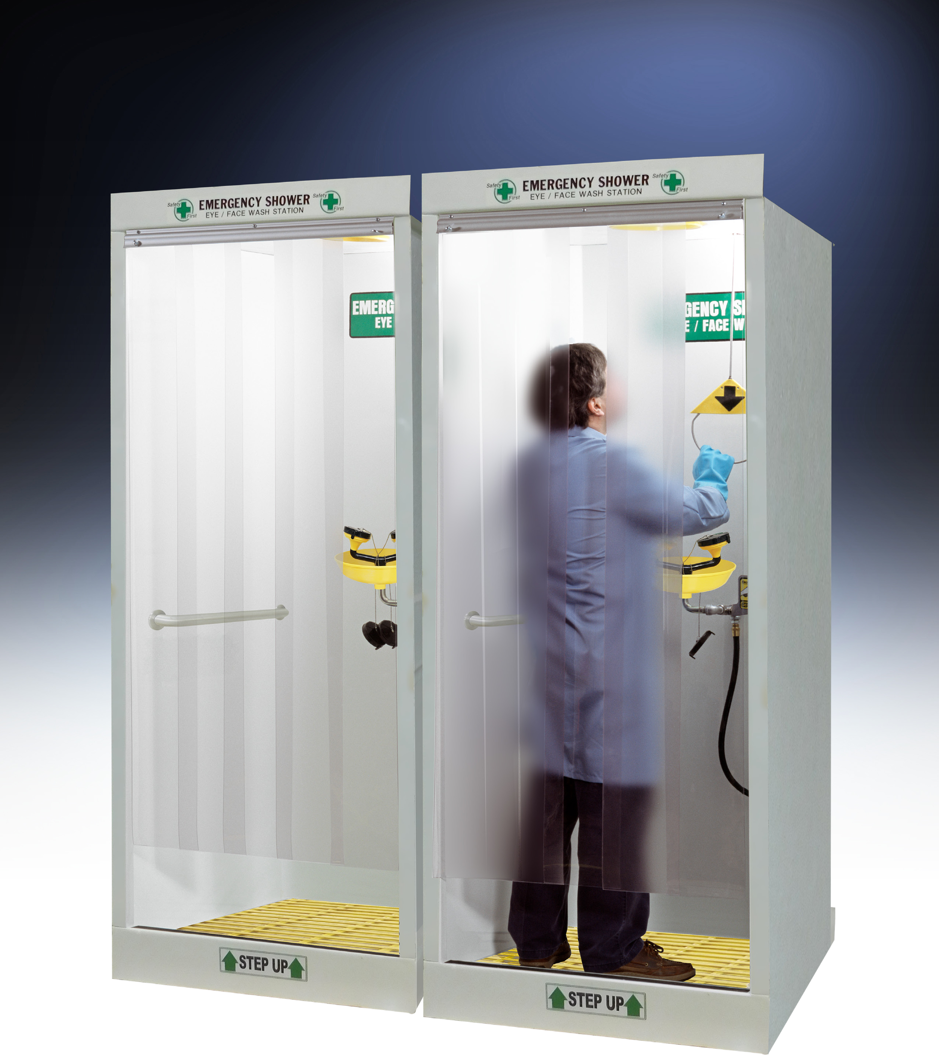 Emergency Laboratory Safety Shower Decontamination Booth Officer