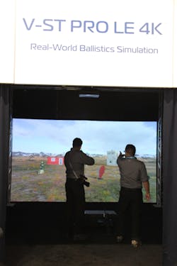VirTra&apos;s new 4K training simulator caught the eye of many attendees walking by.