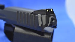 The VP 9 comes with two polymer protrusions in the rear of the slide, called HK Charging Supports. This gun has generous front and rear slide cuts and plenty of surface for grabbing and manipulating.