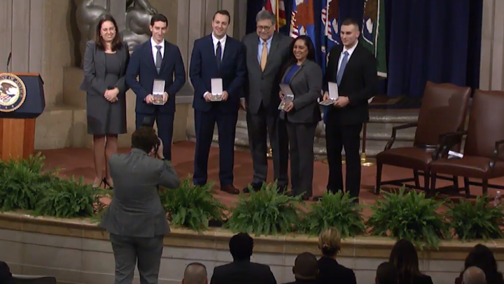 Attorney General William P. Barr and Justice Department leadership on Tuesday announced the recipients of the Third Annual Attorney General’s Award for Distinguished Service in Policing, recognizing the exceptional work of 19 law enforcement officers.