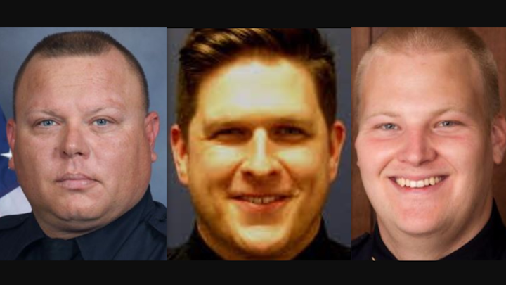 From left: Huntsville Police Officer Billy Fred Clardy III, Houston Police Sgt. Christopher Brewster and Fayetteville Officer Stephen Carr