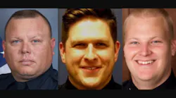 From left: Huntsville Police Officer Billy Fred Clardy III, Houston Police Sgt. Christopher Brewster and Fayetteville Officer Stephen Carr