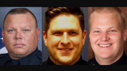 From left: Huntsville Police Officer Billy Fred Clardy III, Houston Police Sgt. Christopher Brewster and Fayetteville Officer Stephen Carr From left: Huntsville Police Officer Billy Fred Clardy III, Houston Police Sgt. Christopher Brewster and Fayetteville Officer Stephen Carr