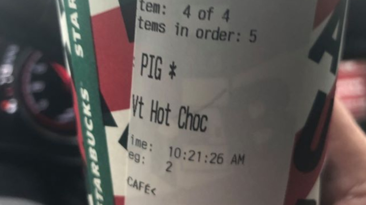 A Starbucks employee accused of serving a Kiefer police officer a cup reading “PIG” on it has been fired.