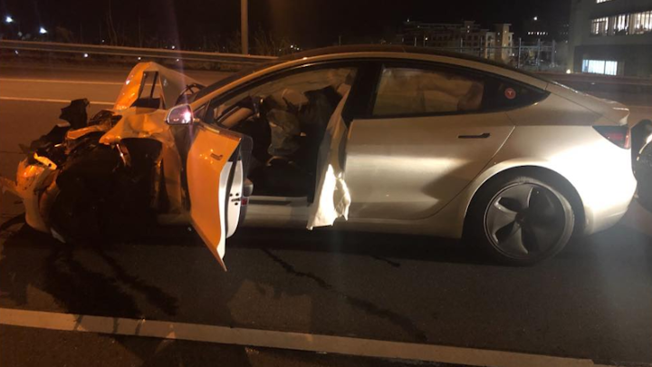 Connecticut State Police were stopped behind a disabled motor vehicle in the center lane of Interstate 95 north near Exit 15 in Norwalk early Saturday, waiting for a tow truck to arrive, when an oncoming car struck a cruiser, a release said.