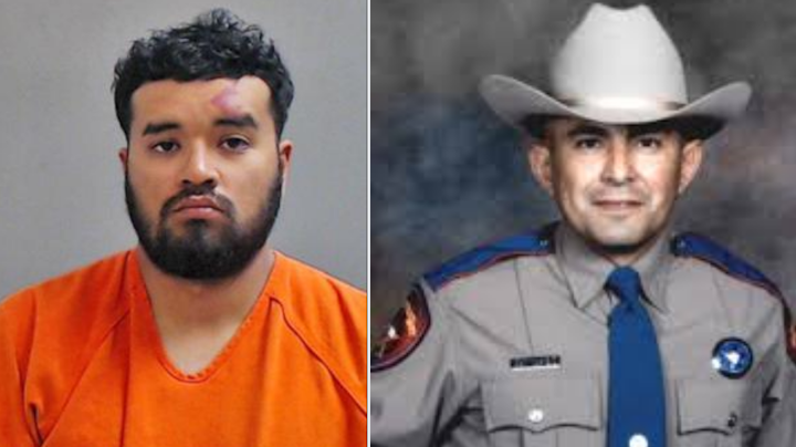 Victor Alejandro Godinez, left, and Trooper Moises Sanchez