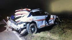 Augusta County Sheriff's Deputy Michael Stogdale, who was involved in a single-vehicle crash early Sunday morning while responding to a call, was charged with reckless driving after he was extricated from the wreckage by firefighters. Augusta County Sheriff's Deputy Michael Stogdale, who was involved in a single-vehicle crash early Sunday morning while responding to a call, was charged with reckless driving after he was extricated from the wreckage by firefighters.