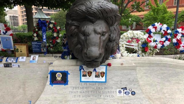 When the memorial was first dedicated in October 1991, it displayed the names of 12,561 officers who died in the line of duty through the end of 1990. Over the past 10 years, an average of 158 officers have died in the line of duty every year, but since the memorial was created, extra names were added that weren&apos;t originally planned for.