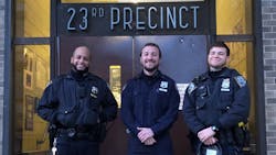 NYPD officers in East Harlem stopped a teen from bleeding and arrested the suspect a short time later over the weekend.