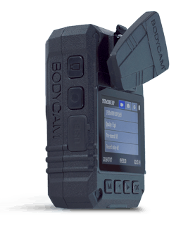 The BC-100 was designed for mostly center-mount on person with rotating garment clip, but did offer optional shoulder-mount clip. The BC-300 (seen here) was designed for mostly-center mount on person but with more versatile mounting options now including multiple magnet mounts and an improved rotating garment clip. There is no shoulder-mount clip for BC-300. The BC-100 was designed for mostly center-mount on person with rotating garment clip, but did offer optional shoulder-mount clip. The BC-300 (seen here) was designed for mostly-center mount on person but with more versatile mounting options now including multiple magnet mounts and an improved rotating garment clip. There is no shoulder-mount clip for BC-300.