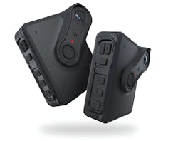 The BWX-100 body-worn camera (seen here) took quite a different direction when compared with the BodyVISION. This more modern style features a Lithium-Ion Polymer 12-hour battery life (at 720p HD) and a 129-degree horizontal and 140-degree diagonal field of view. It&apos;s built-in Wi-Fi and Bluetooth allows live video review and bidirectional activation - which means the in-car system can activate the camera, the camera can activate the in-car system, and the BWX-100 can activate another BWX-100 (provided you have the TB-100 Bluetooth Transmitter).