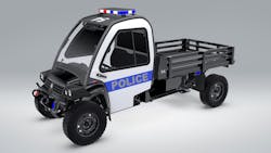 The John Deere two door model with equipment bed. The John Deere two door model with equipment bed.