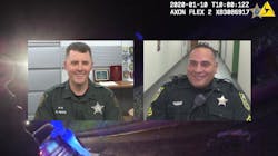 Their 12-hour shift was almost over when Orange County Sheriff&apos;s deputies Robert Ricks, left, and Marco Ruiz heard the noise in the early morning hours of Jan. 10.