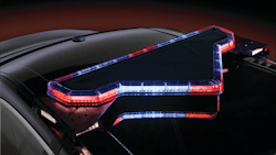 Unique angles give the Police Valor lightbar from Federal Signal more light for intersections. Unique angles give the Police Valor lightbar from Federal Signal more light for intersections.