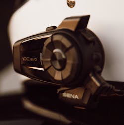 The 10C EVO Camera and Communication Headset from Sena Technologies Inc. The 10C EVO Camera and Communication Headset from Sena Technologies Inc.
