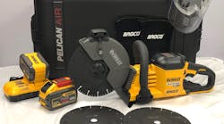 Broco 9” diamond blades are available separately and fit saws with 7/8” arbors. Broco 9” diamond blades are available separately and fit saws with 7/8” arbors.
