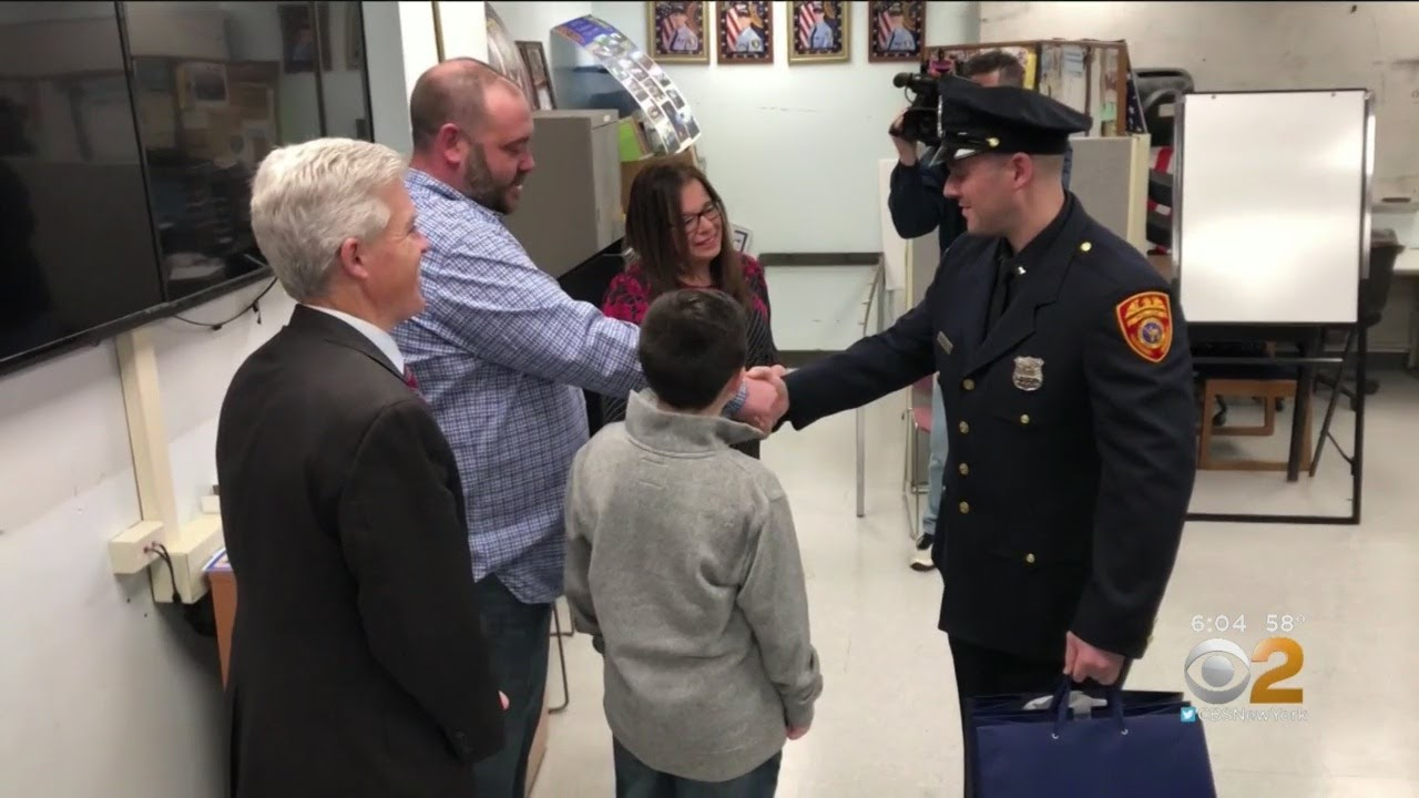 New York Police Officer Reunites With Family He Saved From Fire | Officer