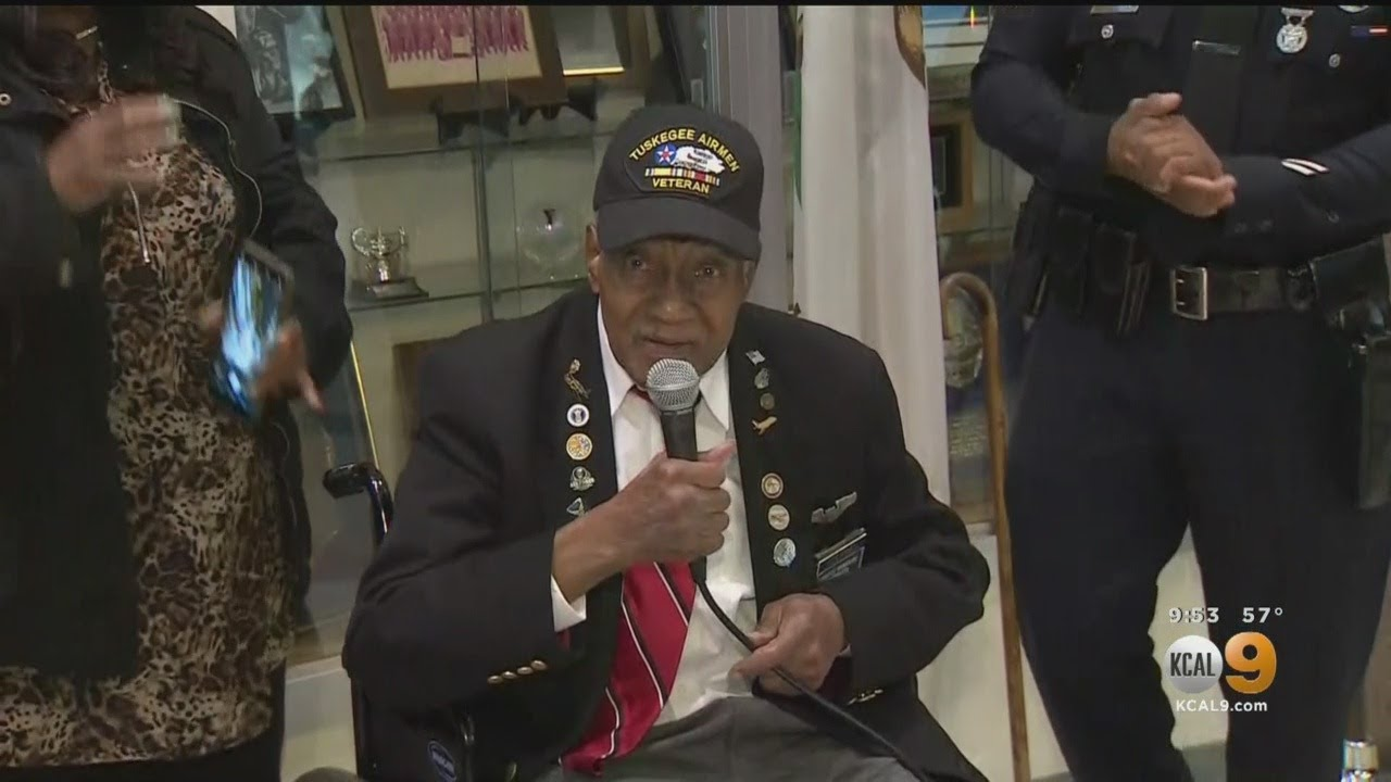 LAPD Presents Former Tuskegee Airman With First Heroes Among Us Award ...