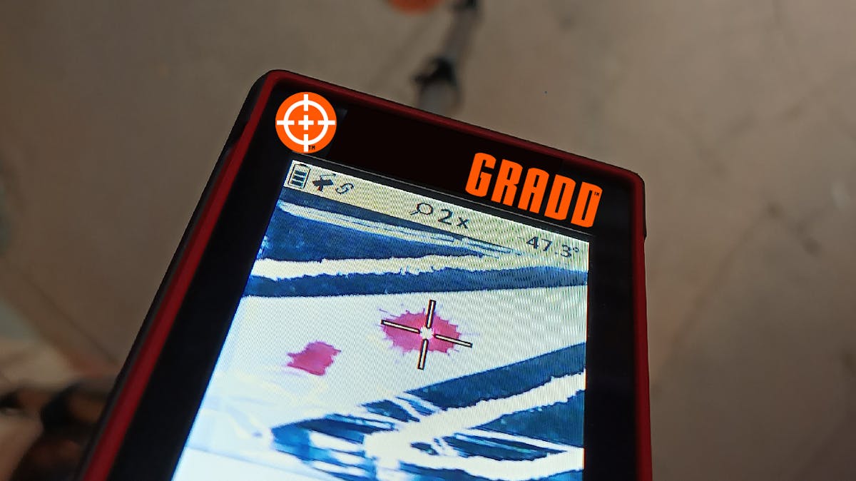 The laser measurements in the GRADD software have an accuracy of 1mm.