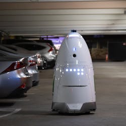 Robots from Knightscope, like this K3 Indoor Autonomous Security Robot, allow law enforcement to keep the streets safe by using them for patrol.