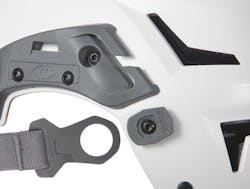 The ESS Pivot strap ends attach securely to a helmet equipped with ESS pivot-posts. From there, the goggle can be rapidly raised or lowered into position or even stowed on the back of the helmet.