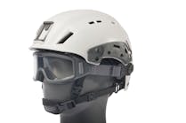 The ESS Profile Pivot goggle mounted on a Team Wendy EXFIL Ballistic Helmet.