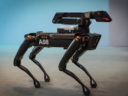 Spot brings a whole new look to robots in policing. Spot brings a whole new look to robots in policing.
