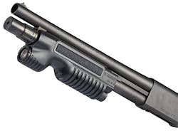 The Remington 870 500 with the Streamlight TL-Racker mounted. The Remington 870 500 with the Streamlight TL-Racker mounted.