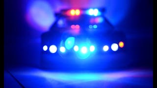 Blue and white police lights cheap