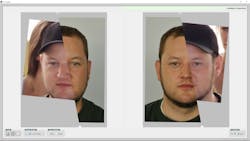 A screenshot from Cognitec&apos;s system. Facial recognition software can save investigators time and resources.