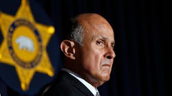 In this file photo, Los Angeles County Sheriff Lee Baca and detectives from the Major Crimes Bureau address an April 2013 press conference about an investigation into a bank heist crew that accessed the roofs of banks with power tools to get into cement vaults. A judge has denied a request from disgraced former Los Angeles County Sheriff Lee Baca to be released from federal prison in Texas because of the coronavirus pandemic. In this file photo, Los Angeles County Sheriff Lee Baca and detectives from the Major Crimes Bureau address an April 2013 press conference about an investigation into a bank heist crew that accessed the roofs of banks with power tools to get into cement vaults. A judge has denied a request from disgraced former Los Angeles County Sheriff Lee Baca to be released from federal prison in Texas because of the coronavirus pandemic.